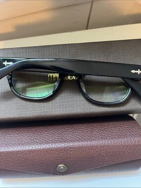 Matsuda M1011 SBK 49mm Rectangular Men’s Glasses with Subtle Logo